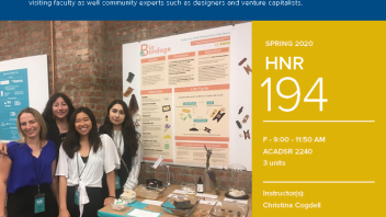 Spring 2020 University Honors Program Course: HNR 194