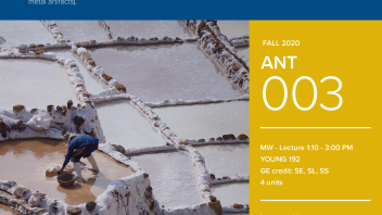 Fall 2020 University Honors Program Course: ANT 003