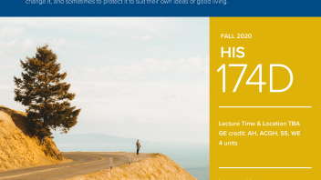 Fall 2020 University Honors Program Course: HIS 174D