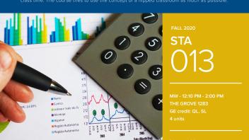 Fall 2020 University Honors Program Course: STA 13