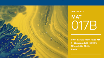 Winter 2021 University Honors Program Course: MAT 17B