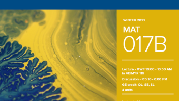 Winter 2022: MAT 17B