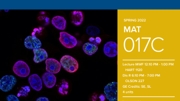 Spring 2022: MAT17C