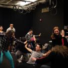 UHP students in Dr. Lawrence Bogad's Drama 1, one of UHP's interactive honors courses.