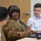 UC Davis Washington Program Director Cheryl Purifoy prepares students for internships in Washington, D.C. (Fred Greaves)